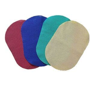 Retro Vtg Rubber fishnet mesh placements set of 4